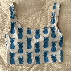 Kortni Jeane pineapple swim top